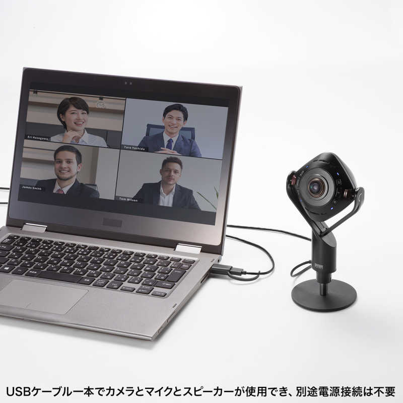 サンワサプライ サンワサプライ スピーカー内蔵360度Webカメラ CMS-V71BK CMS-V71BK