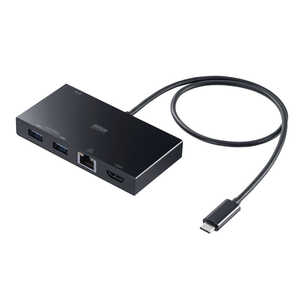 サンワサプライ USB Type-Cドッキングステーション USB-DKM10BK サンワサプライ USB Type-Cドッキングステーション USB-DKM10BK