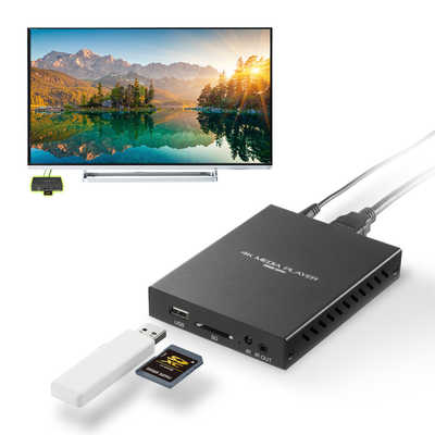 サンワサプライ メディアプレーヤー [microSD/USBメモリ対応] 4K対応