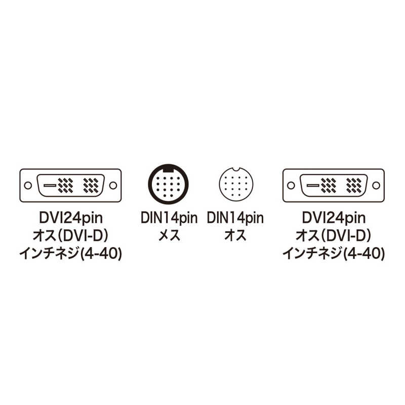 サンワサプライ サンワサプライ DVI工事配線ケーブル(シングルリンク) ［DVI ⇔ DIN］ KCDVIK150 KCDVIK150