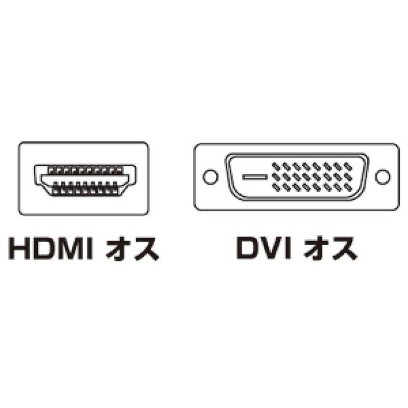 サンワサプライ サンワサプライ 映像変換ケーブル シングルリンク ブラック/ホワイト [HDMI⇔DVI /5m] KM-HD21-50K KM-HD21-50K