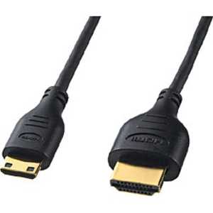 サンワサプライ HDMI変換・延長プラグ ブラック [HDMI⇔miniHDMI /スタンダードタイプ /4K対応] KM-HD22-07H