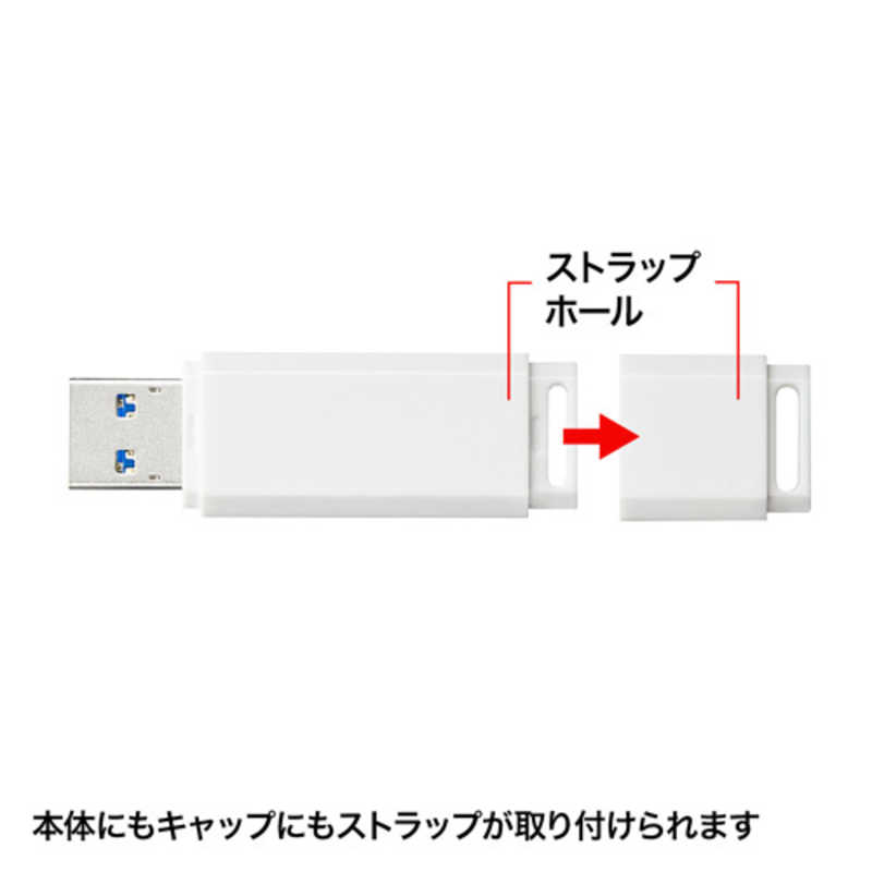 サンワサプライ サンワサプライ USBメモリ ホワイト [32GB /USB3.1 /USB TypeA /キャップ式] UFD-3U32GWN UFD-3U32GWN