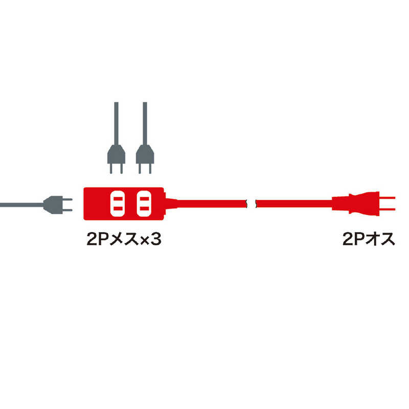 サンワサプライ サンワサプライ スリム電源延長コード TAP-EX34-1BKN TAP-EX34-1BKN