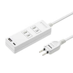 サンワサプライ USB充電機能付きタップ Type-C搭載 TAP-B101UC-2W サンワサプライ USB充電機能付きタップ Type-C搭載 TAP-B101UC-2W