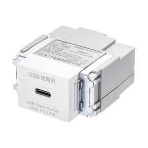 サンワサプライ 埋込コンセント Type-Cx1 PD18W対応 TAP-KJC1W サンワサプライ 埋込コンセント Type-Cx1 PD18W対応 TAP-KJC1W