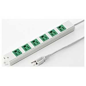 サンワサプライ 工事物件タップ 緑 (3P・6個口・3m) TAP-K6-3G サンワサプライ 工事物件タップ 緑 (3P・6個口・3m) TAP-K6-3G