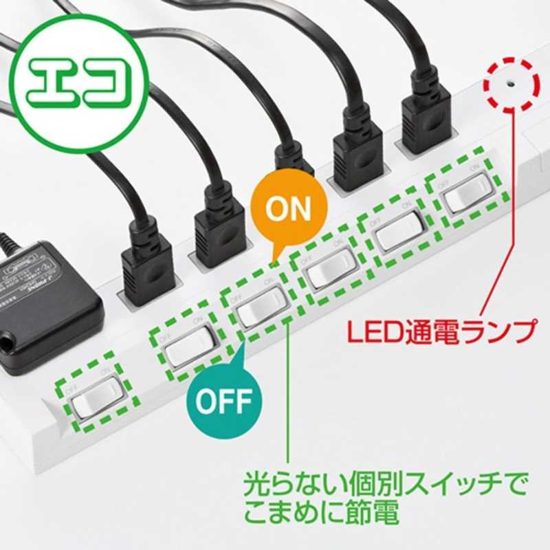 サンワサプライ サンワサプライ 節電エコタップ 個別スイッチ付(2P式6個口)2.0m TAP-S17-2 TAP-S17-2