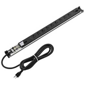 サンワサプライ 19インチサーバーラック用コンセント(15A・3P・9個口・3m) TAP-SV159 サンワサプライ 19インチサーバーラック用コンセント(15A・3P・9個口・3m) TAP-SV159