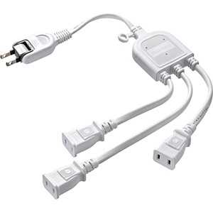 サンワサプライ ACアダプタ専用電源延長コード(2P・3個口・0.5m) TAP-EX3WN サンワサプライ ACアダプタ専用電源延長コード(2P・3個口・0.5m) TAP-EX3WN
