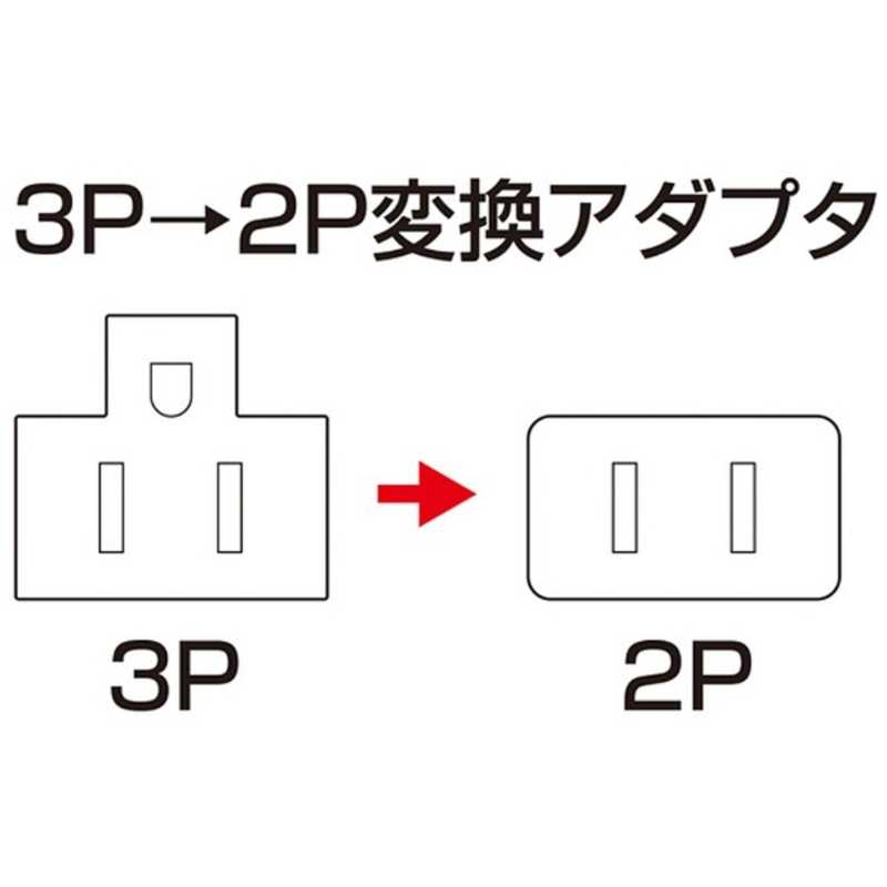 サンワサプライ サンワサプライ 3P→2P変換アダプタ(ブラック) TAP-AD8BK TAP-AD8BK