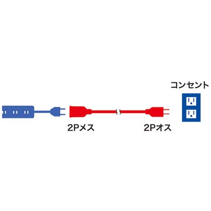 サンワサプライ サンワサプライ 電源延長コード(2P･0.1m) TAP-EX21001 TAP-EX21001