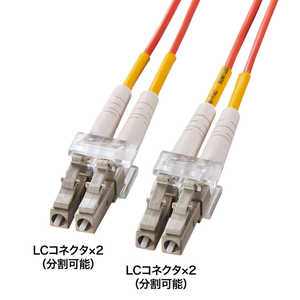 サンワサプライ メガネ型光ファイバケーブル(マルチ62.5μm､LC×2-LC×2､1m) HKBLCLC601L