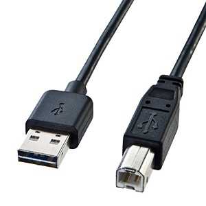 サンワサプライ 1.5m USB2.0ケーブル ｢A｣⇔｢B｣ KU-R15