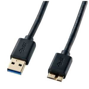 サンワサプライ 0.5m USB3.0ケーブル｢A｣⇔｢microB｣(ブラック) KU30-AMC05BK