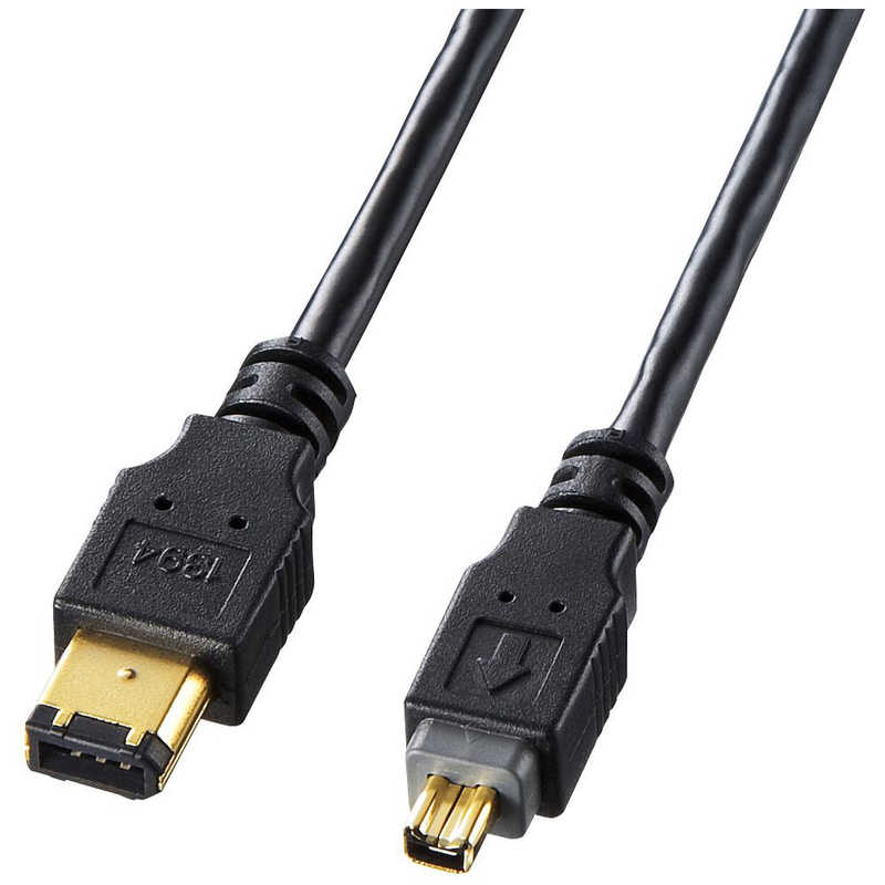 サンワサプライ サンワサプライ IEEE1394ケーブル(6pin-4pin･3m･ブラック) KE-1346-3BK KE-1346-3BK