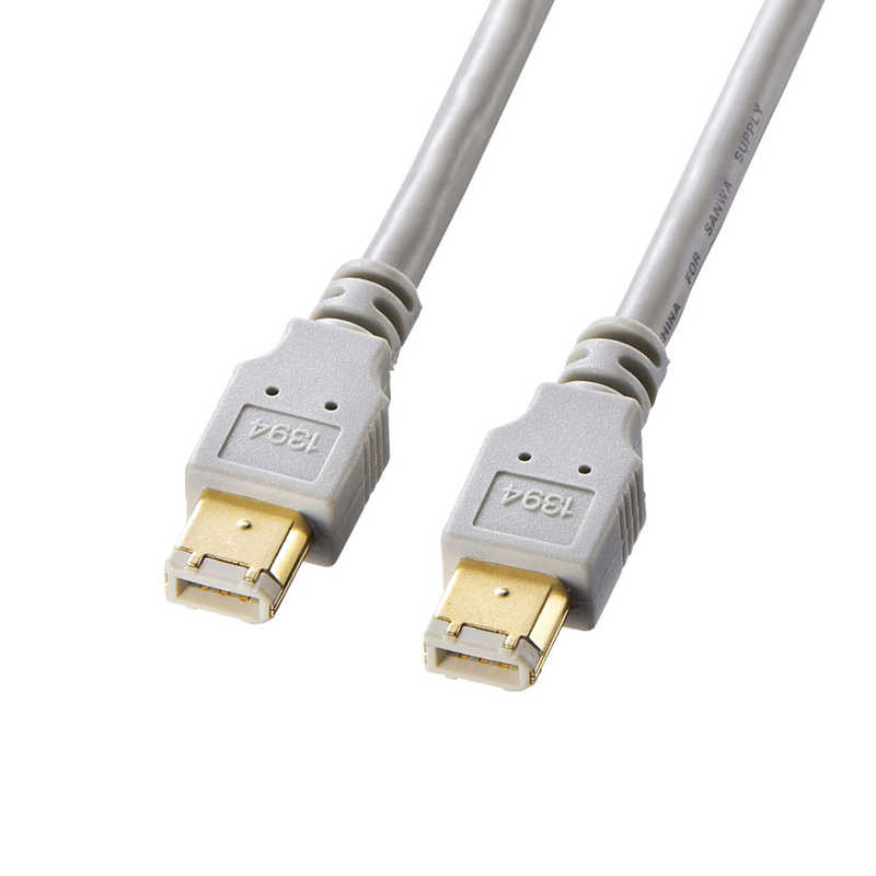 サンワサプライ サンワサプライ IEEE1394ケーブル(6pin-6pin･1m･ライトグレー) KE-1394-1K KE-1394-1K
