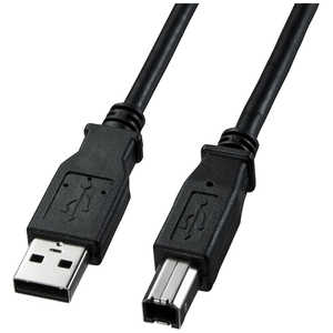 サンワサプライ USB2.0ケーブル (USB Aコネクタオス-USB Bコネクタオス･1m･ブラック) KU20-1BKK