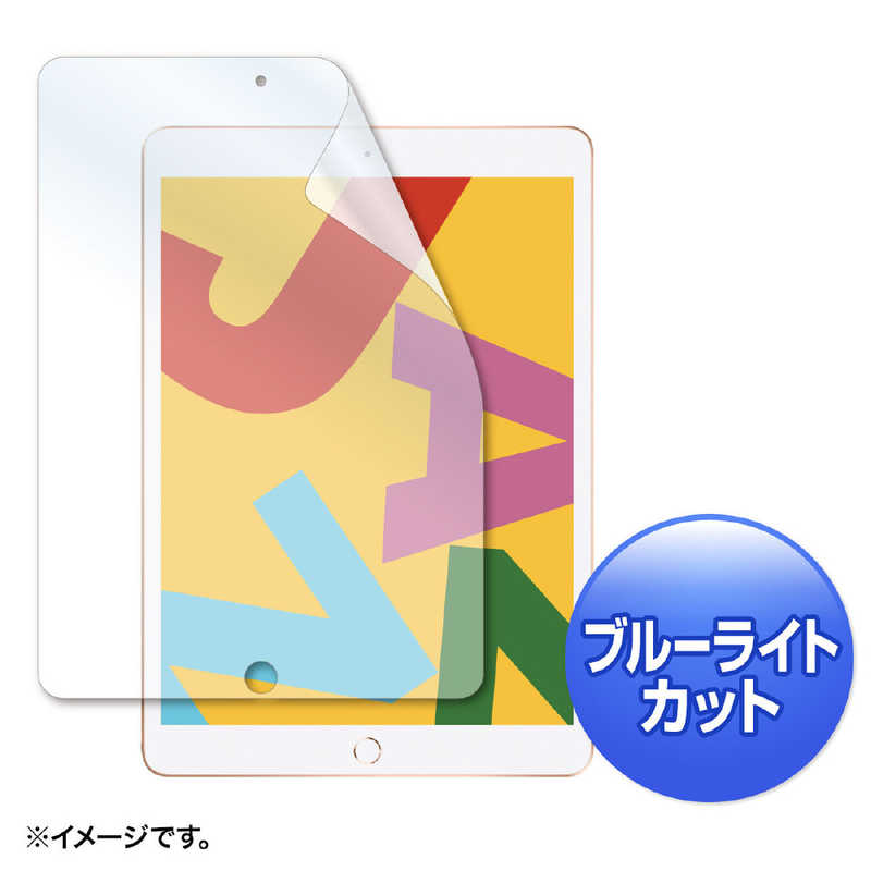 サンワサプライ サンワサプライ Apple 第7世代iPad10.2インチ用ブルーライトカット液晶保護指紋防止光沢フィルム LCD-IPAD12BC LCD-IPAD12BC