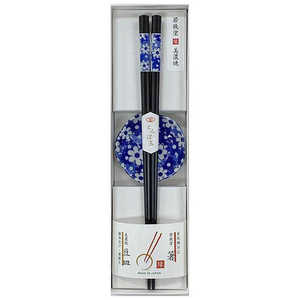 アオバ 箸&豆皿セット 食洗機対応 箸 約23cm 花花 53727 アオバ 箸&豆皿セット 食洗機対応 箸 約23cm 花花 53727