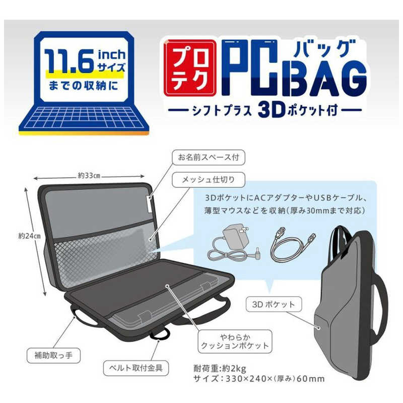 ソニック ソニック ［プロテクPCバッグ シフトプラス 3Dポケット付］ LS6002G LS6002G