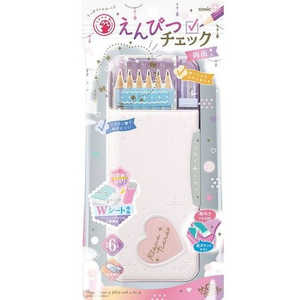 ソニック えんぴつチェック両面筆入 リアナ ピンク FD-8228-P ソニック えんぴつチェック両面筆入 リアナ ピンク FD-8228-P
