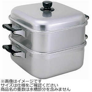 アカオアルミ 《IH非対応》 アルマイト角型蒸し器 36cm 一重 AMS71361