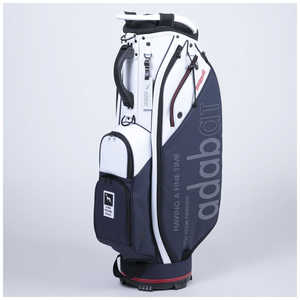 アダバット ゴルフ用品 adabat キャディバッグ ［47インチ / 4分割 / 2.9ｋｇ］ ホワイト/ネイビー ABC438WN