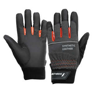 おたふく手袋 Ｋ－８２　ＰＵ手袋　スタンダード　黒ｘグレー　Ｌ K82