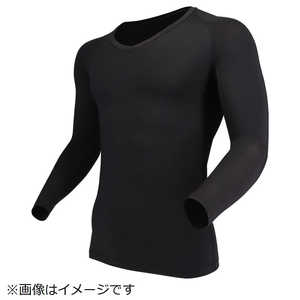 おたふく手袋 黒M冷感消臭ロングスリーブVネック JW639 おたふく手袋 黒M冷感消臭ロングスリーブVネック JW639