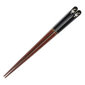 イシダ 箸 子供用 18cm 金座 動物 木製 天然木 漆 黒 10213 イシダ 箸 子供用 18cm 金座 動物 木製 天然木 漆 黒 10213