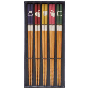 イシダ 5膳入 スス竹万福 黒貼箱 610438