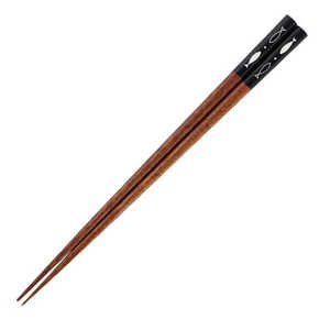 イシダ 箸 21cm 23cm 魚影 角 木製 黒 ハシ21CM23CMギョカゲカクモク