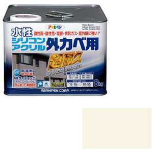 アサヒペン 水性シリコンアクリル外かべ用 8kg (アイボリー) AP9010583_ アサヒペン 水性シリコンアクリル外かべ用 8kg (アイボリー) AP9010583_