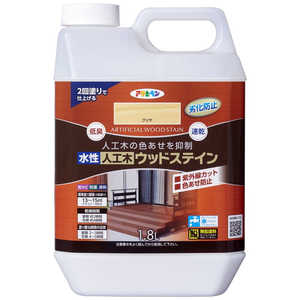 アサヒペン 水性人工木ウッドステイン 1.8L 透明(クリヤ) 9019373 アサヒペン 水性人工木ウッドステイン 1.8L 透明(クリヤ) 9019373