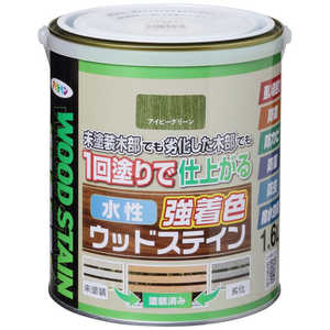 アサヒペン AP 水性強着色ウッドステイン 1.6Lアイビーグリーン 9019135 アサヒペン AP 水性強着色ウッドステイン 1.6Lアイビーグリーン 9019135