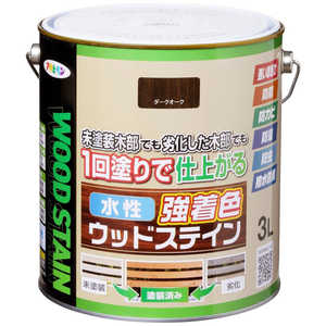 アサヒペン AP 水性強着色ウッドステイン 3L ダークオーク 9019144 アサヒペン AP 水性強着色ウッドステイン 3L ダークオーク 9019144