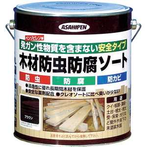 アサヒペン 木材防虫防腐ソート2.5L ブラウン 530912_ アサヒペン 木材防虫防腐ソート2.5L ブラウン 530912_