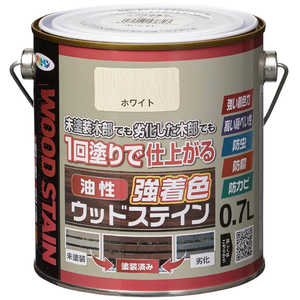 アサヒペン 油性強着色ウッドステイン 0.7L ホワイト 9018803 アサヒペン 油性強着色ウッドステイン 0.7L ホワイト 9018803