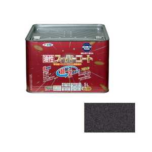 アサヒペン 油性スーパーコート 5L 銀黒 AP9011919_ アサヒペン 油性スーパーコート 5L 銀黒 AP9011919_