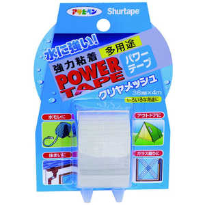 アサヒペン パワーテープ クリヤメッシュ 36mmX4M T044