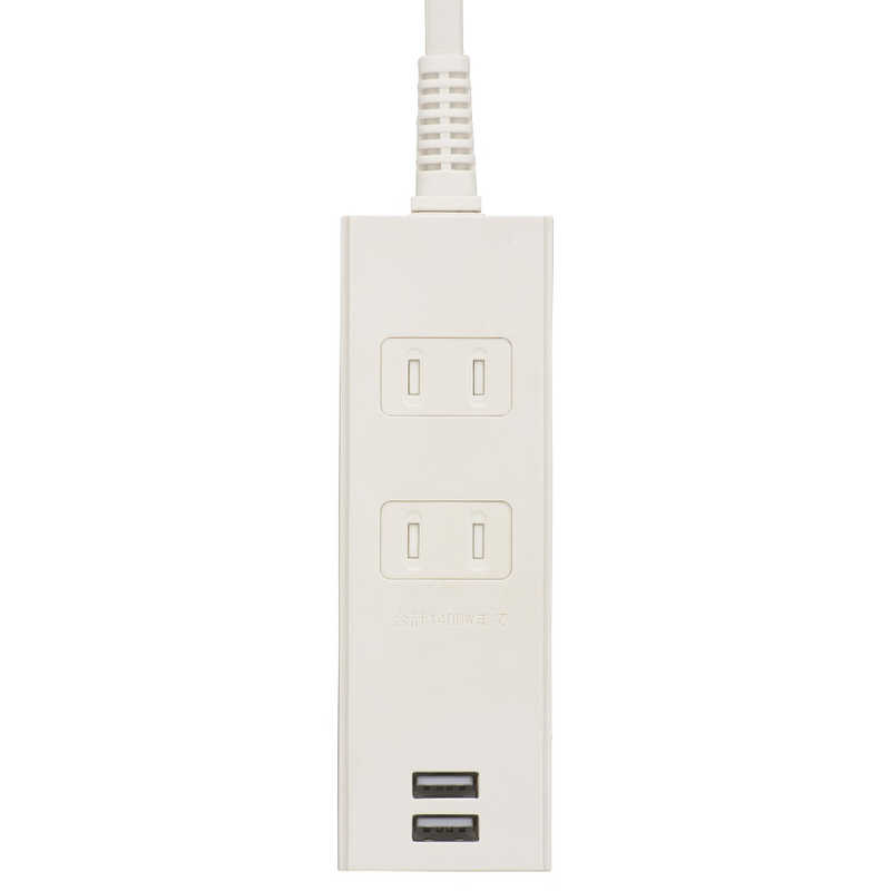 ORIGINALBASIC ORIGINALBASIC USB付き電源タップコード有り ［2.0m /2個口 /スイッチ無 /2ポート］ 白 OBR-T222A-W OBR-T222A-W