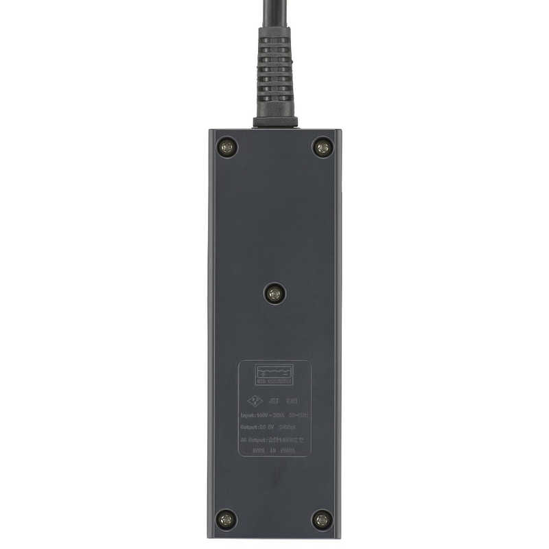 ORIGINALBASIC ORIGINALBASIC USB付き電源タップコード有り2個口2M2ポート ［2.0m /2個口 /スイッチ無 /2ポート］ 黒 OBR-T222A-K OBR-T222A-K
