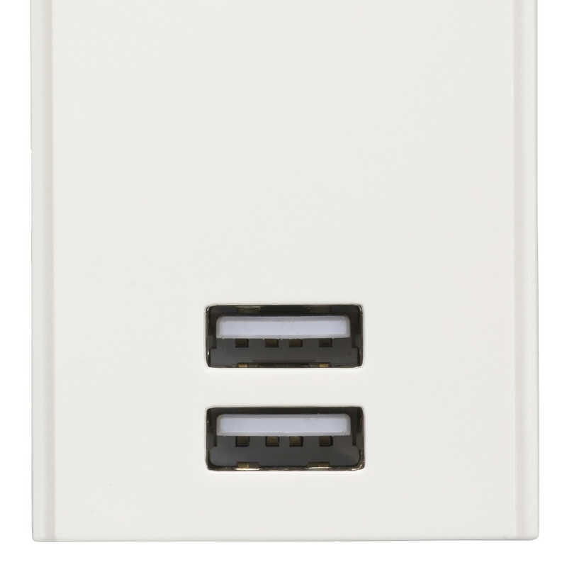 ORIGINALBASIC ORIGINALBASIC USB付き電源タップコード有り ［1.0m /3個口 /スイッチ無 /2ポート］ 白 OBR-T312A-W OBR-T312A-W