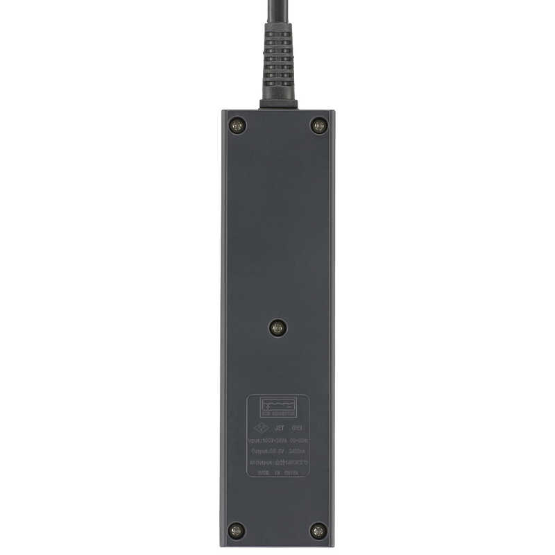 ORIGINALBASIC ORIGINALBASIC USB付き電源タップコード有り3個口1M2ポート ［1.0m /3個口 /スイッチ無 /2ポート］ 黒 OBR-T312A-K OBR-T312A-K