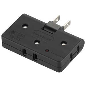 ビックアイデア 雷ガード付きスイングタップ3個口 ［直挿し / 3個口 / スイッチ無］ 黒 BIT-WT31K
