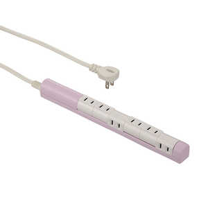 オーム電機 回転スリムタップ 6個口 1.5m ピンク HS-T61C5S3-P オーム電機 回転スリムタップ 6個口 1.5m ピンク HS-T61C5S3-P