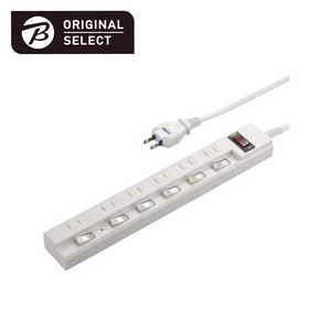 ORIGINALSELECT 個別集中スイッチ付節電タップ6個口2m 白 HSBK-TPKV62-W ORIGINALSELECT 個別集中スイッチ付節電タップ6個口2m 白 HSBK-TPKV62-W