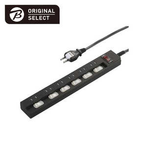 ORIGINALSELECT 個別集中スイッチ付節電タップ6個口2m 黒 HSBK-TPKV62-K ORIGINALSELECT 個別集中スイッチ付節電タップ6個口2m 黒 HSBK-TPKV62-K