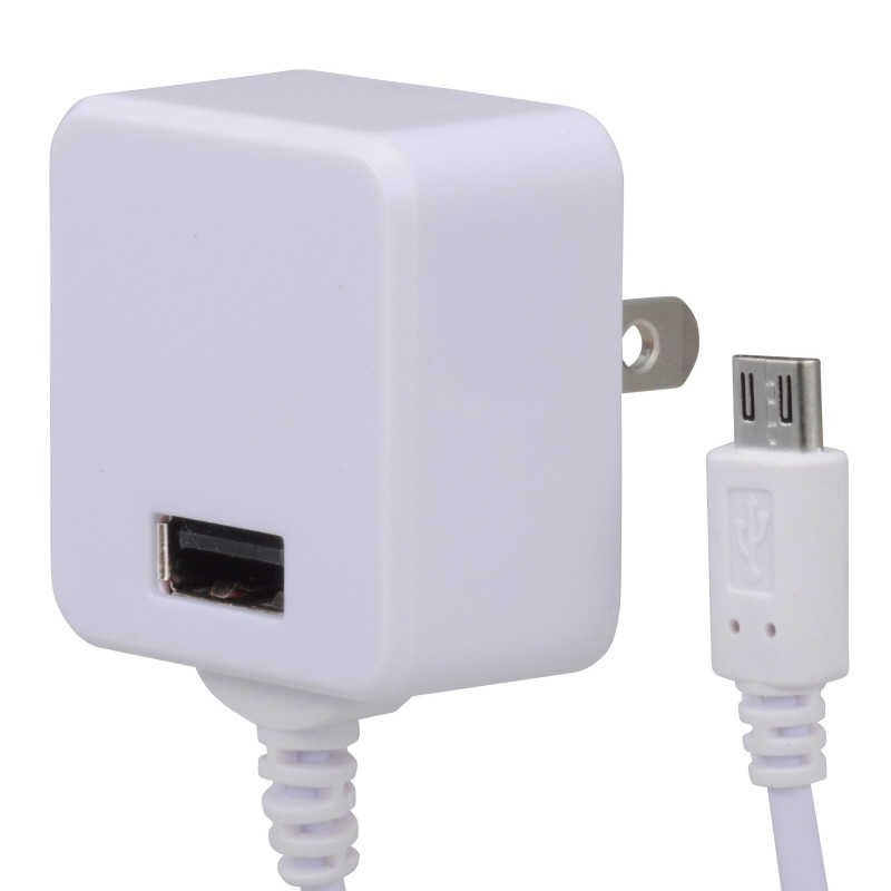 オーム電機 ACアダプター USB 1A MAV-AUM1-W ホワイト MicroUSB